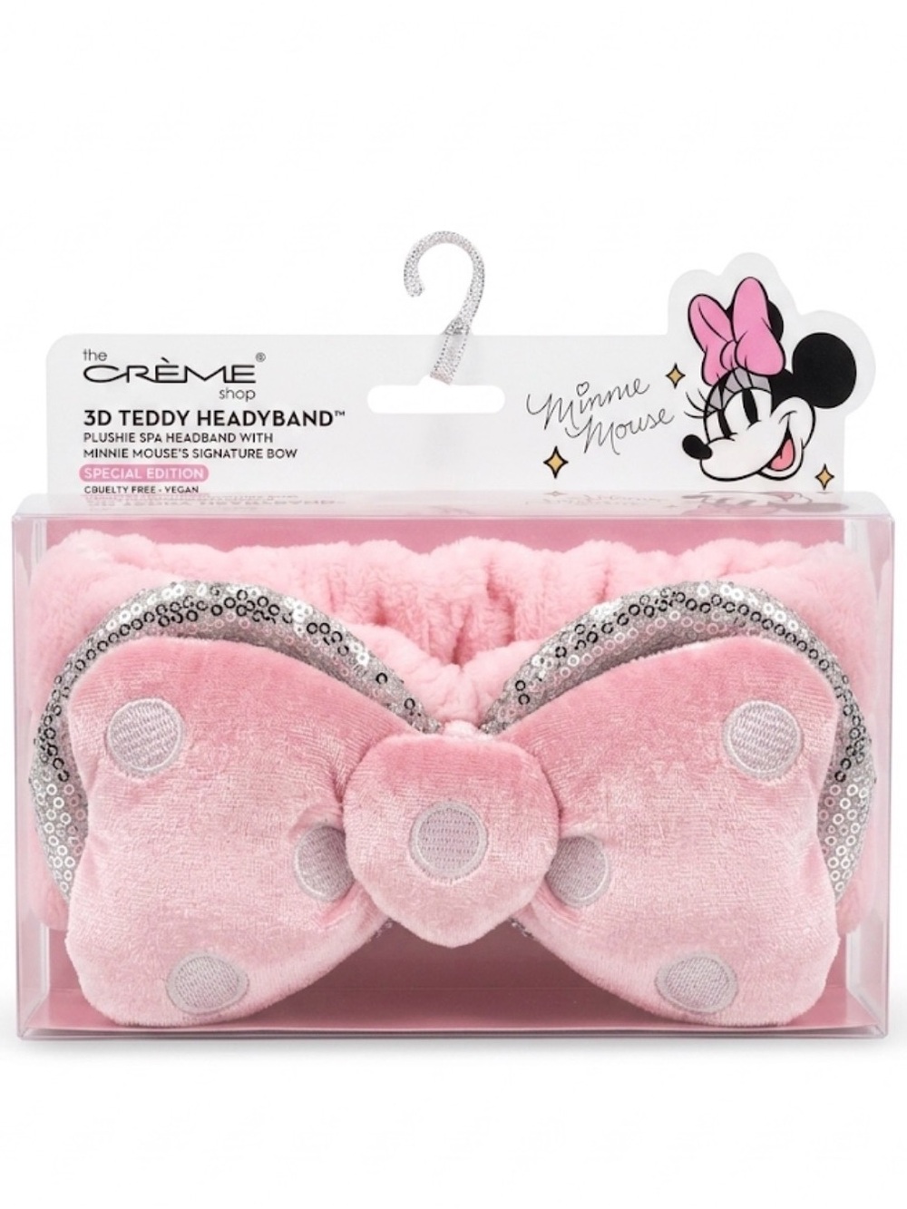 The Crème Shop Minnie Mouse 3D Teddy Headband in Pink